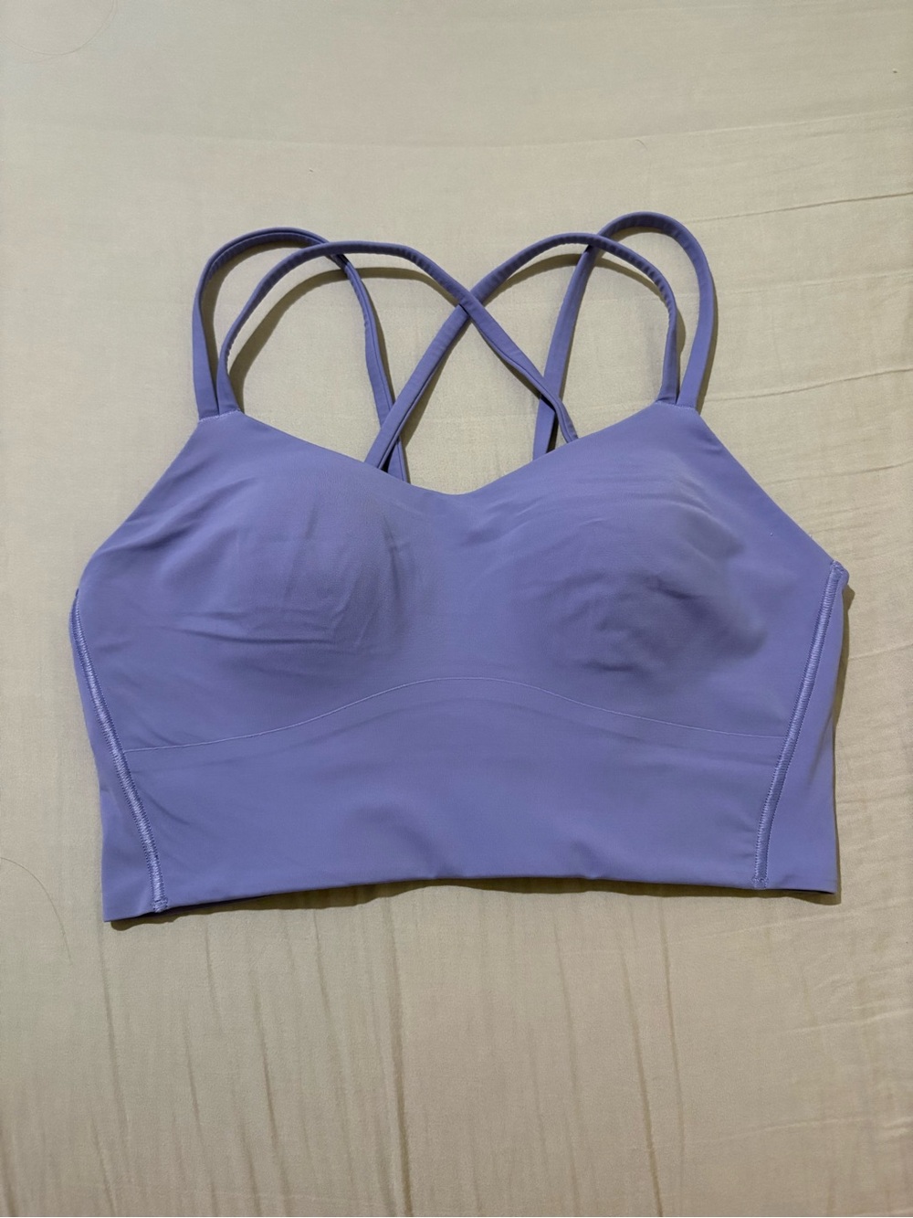 Lululemon Energy Longline Sports Bra Purple Lavender Est. Size 4 XS/S
